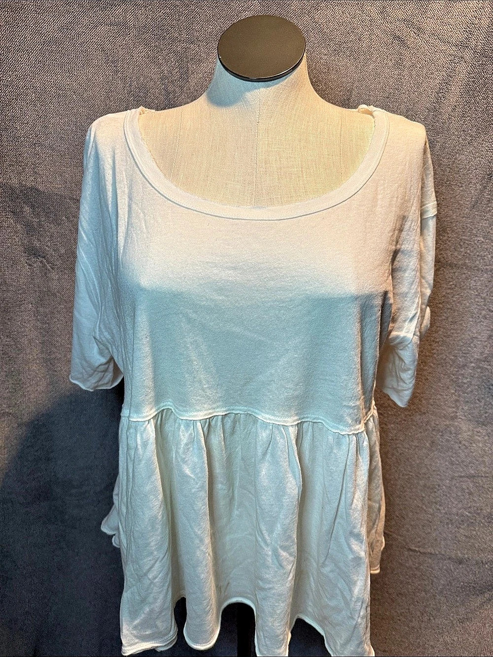 We The Free Cream Gathered Waist Tunic Size Medium